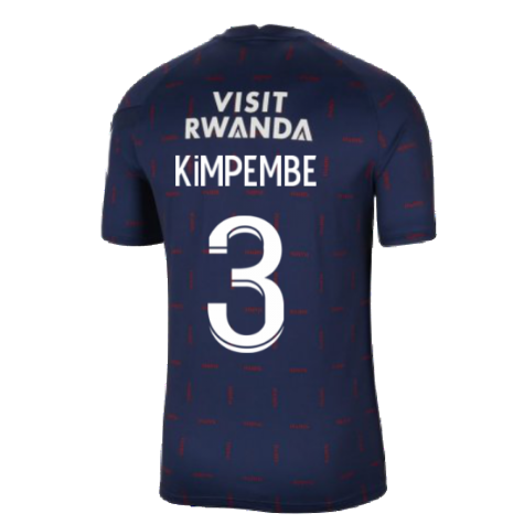 PSG 2021-2022 Pre-Match Training Shirt (Navy) (KIMPEMBE 3)