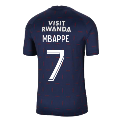 PSG 2021-2022 Pre-Match Training Shirt (Navy) (MBAPPE 7)
