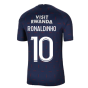 PSG 2021-2022 Pre-Match Training Shirt (Navy) (RONALDINHO 10)