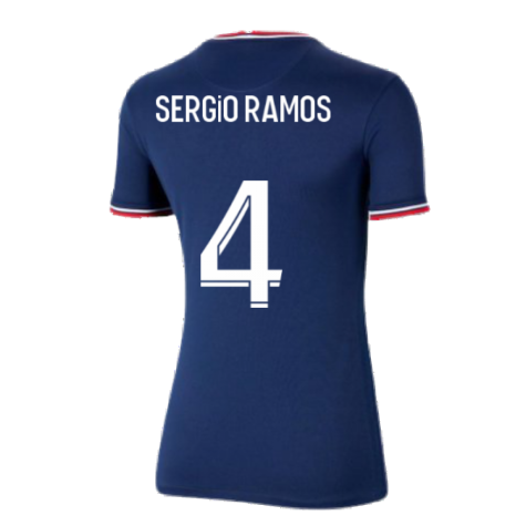 PSG 2021-2022 Womens Home Shirt (SERGIO RAMOS 4)