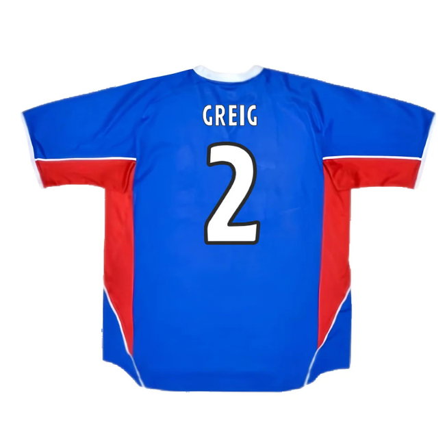 Rangers 2001-2002 Home Shirt (Excellent) (GREIG 2)