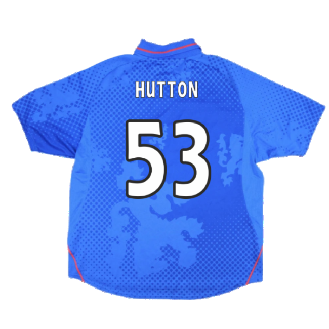 Rangers 2002-03 Home Shirt ((Very Good) XL) (Hutton 53)