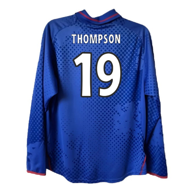Rangers 2002-2003 Long Sleeved Home Shirt (XL) (Excellent) (Thompson 19)