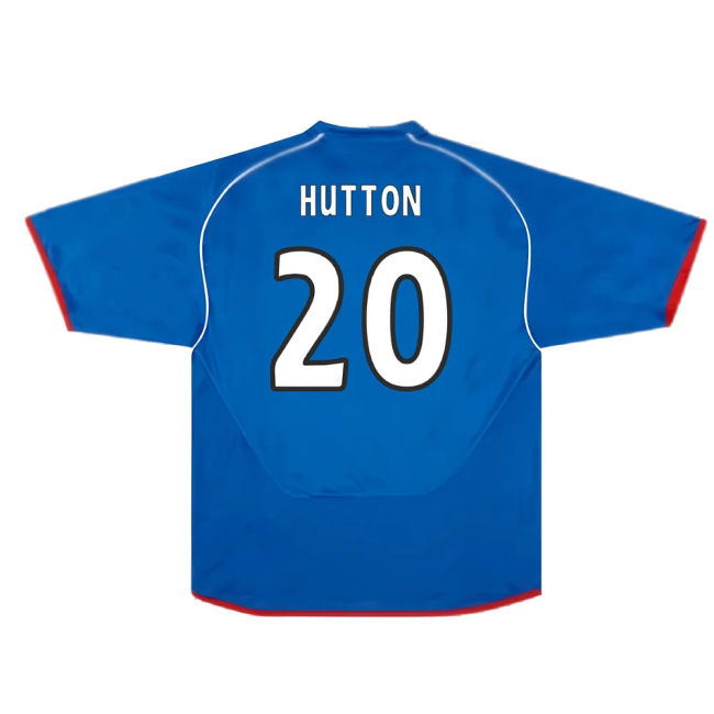 Rangers 2005-06 Home Shirt (Very Good) (Hutton 20)