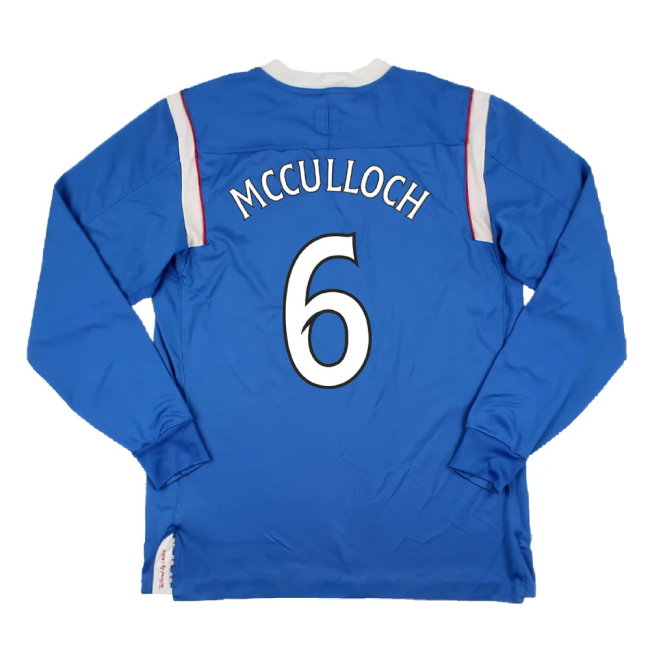 Rangers 2011-12 Home Long Sleeve Shirt (Sponsorless) (S) (Good) (McCulloch 6)
