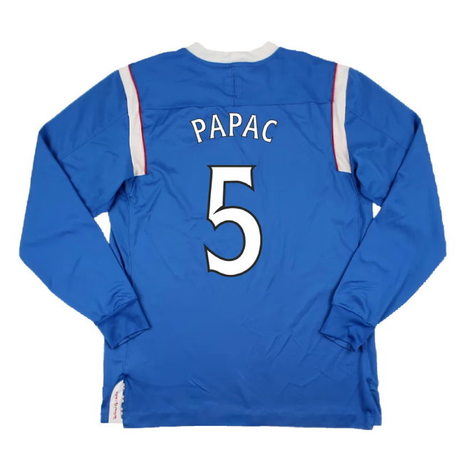 Rangers 2011-12 Home Long Sleeve Shirt (Sponsorless) (S) (Good) (Papac 5)