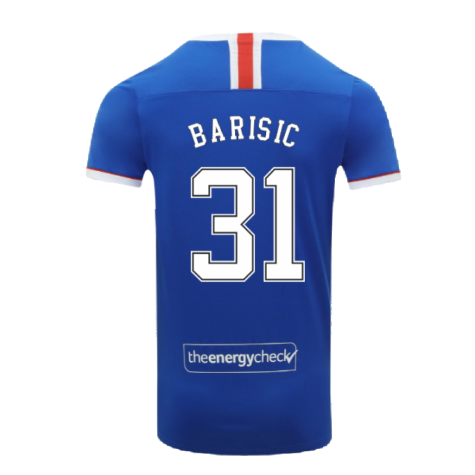 Rangers 2020-21 Home Shirt (S) (BARISIC 31) (Excellent)