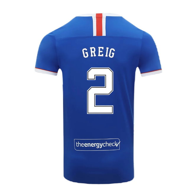 Rangers 2020-21 Home Shirt (XL) (GREIG 2) (Mint)