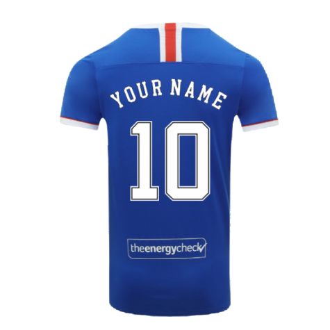 Rangers 2020-21 Home Shirt (XL) (Your Name 10) (Mint)