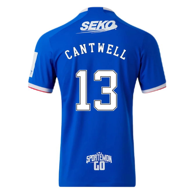 Rangers 2022-23 Home Shirt (M) (Mint) (Cantwell 13)