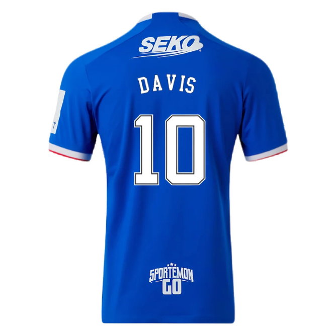 Rangers 2022-23 Home Shirt (L) (Mint) (DAVIS 10)
