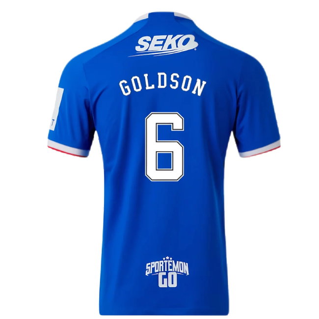 Rangers 2022-23 Home Shirt (L) (Mint) (GOLDSON 6)