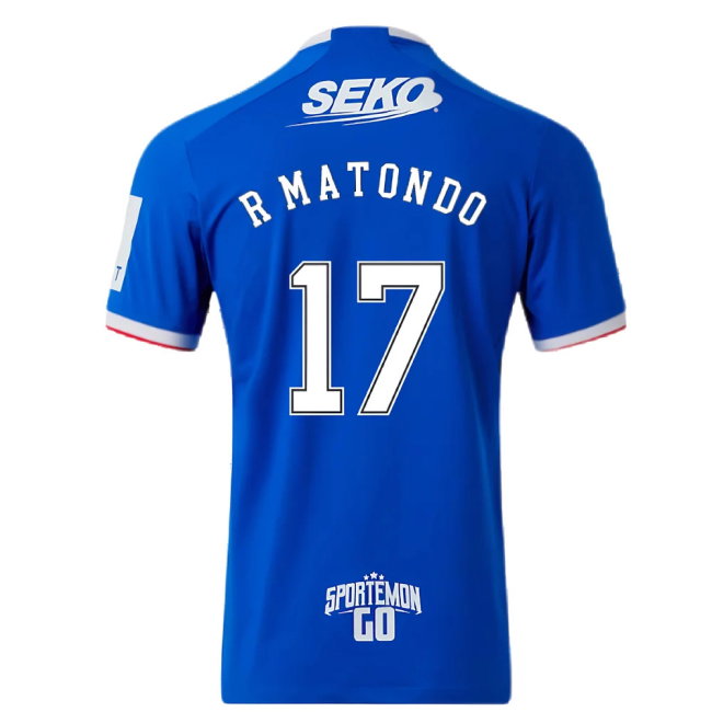 Rangers 2022-23 Home Shirt (M) (Mint) (R MATONDO 17)