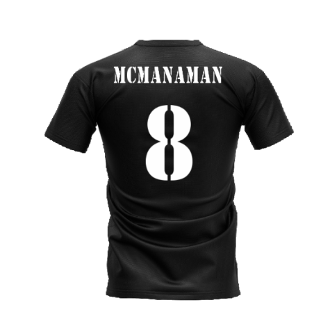 Real Madrid 2002-2003 Retro Shirt T-shirt (Black) (McManaman 8)