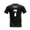 Real Madrid 2002-2003 Retro Shirt T-shirt (Black) (RAUL 7)