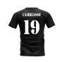 Real Madrid 2002-2003 Retro Shirt T-shirt Text (Black) (Cambiasso 19)