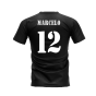 Real Madrid 2002-2003 Retro Shirt T-shirt Text (Black) (MARCELO 12)