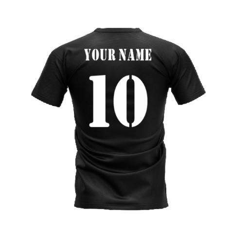 Real Madrid 2002-2003 Retro Shirt T-shirt Text (Black) (Your Name)