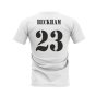 Real Madrid 2002-2003 Retro Shirt T-shirt (White) (BECKHAM 23)