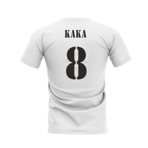 Real Madrid 2002-2003 Retro Shirt T-shirt (White) (KAKA 8)