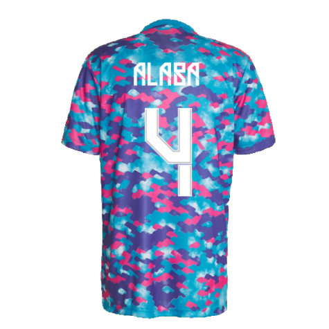 Real Madrid 2021-2022 Pre-Match Training Shirt (Pink) (ALABA 4)