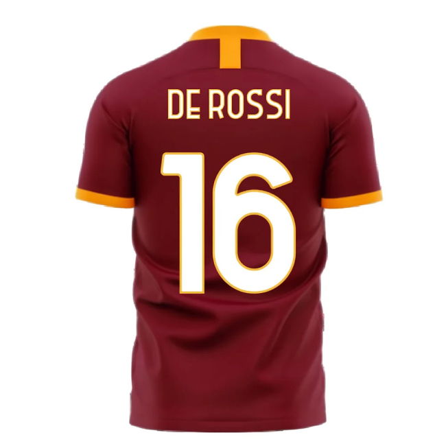 Roma 2025-2026 Home Concept Football Kit (Libero) (DE ROSSI 16)