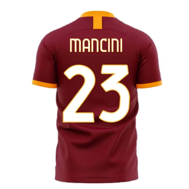 Roma 2025-2026 Home Concept Football Kit (Libero) (MANCINI 23)