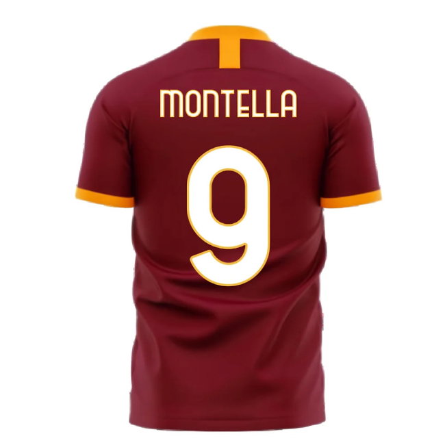 Roma 2025-2026 Home Concept Football Kit (Libero) (MONTELLA 9)