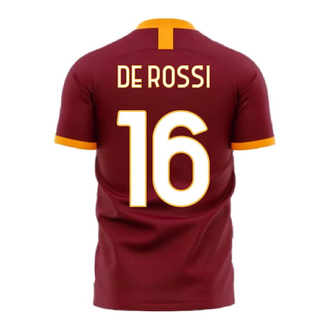 Roma 2025-2026 Home Concept Football Kit (Libero) - No Sponsor (DE ROSSI 16)