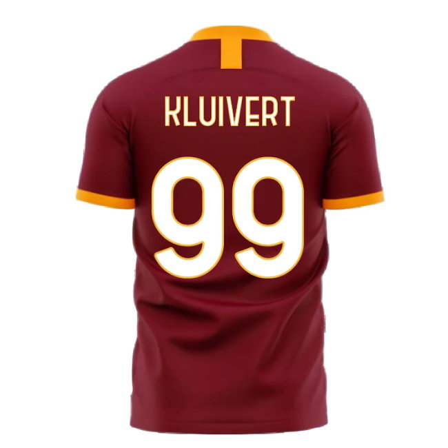 Roma 2025-2026 Home Concept Football Kit (Libero) - No Sponsor (KLUIVERT 99)