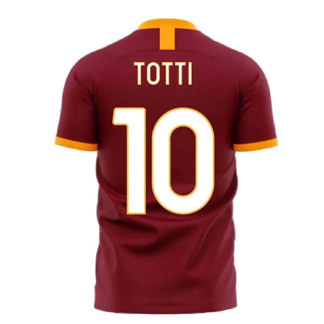 Roma 2025-2026 Home Concept Football Kit (Libero) - No Sponsor (TOTTI 10)