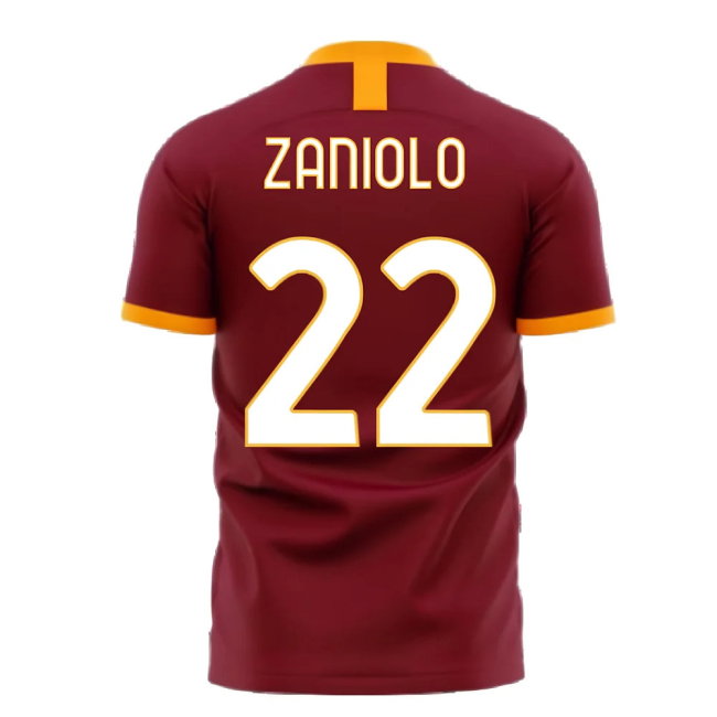 Roma 2025-2026 Home Concept Football Kit (Libero) (ZANIOLO 22)