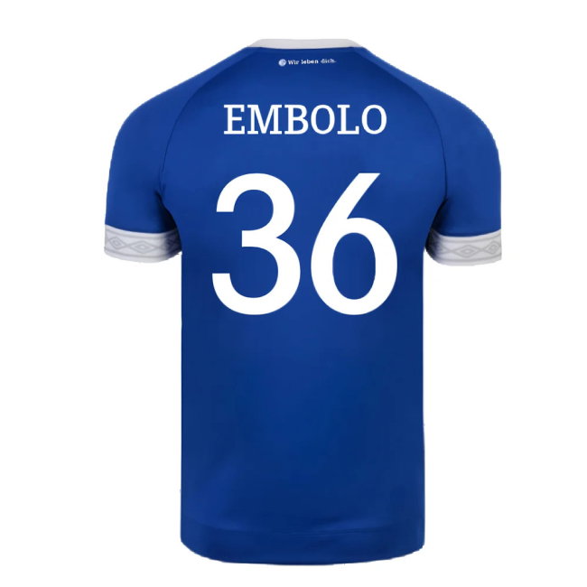 Schalke 2018-19 Home Shirt (2XL) (Excellent) (Embolo 36)