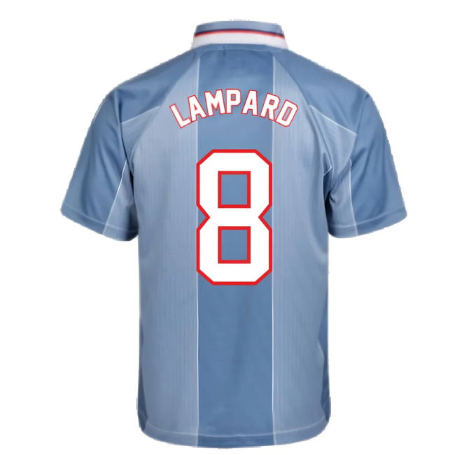 Score Draw England 1996 Away Euro Championship Retro Football Shirt (LAMPARD 8)