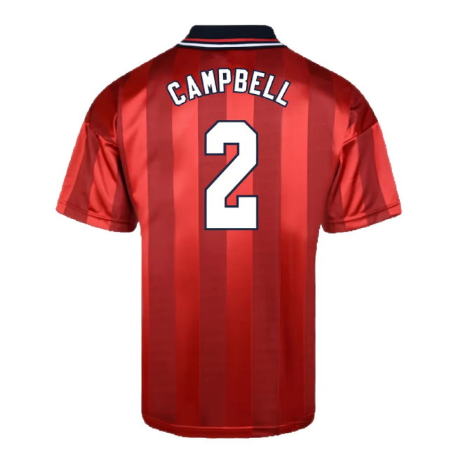 Score Draw England 1998 World Cup Finals Away Retro Football Shirt (CAMPBELL 2)
