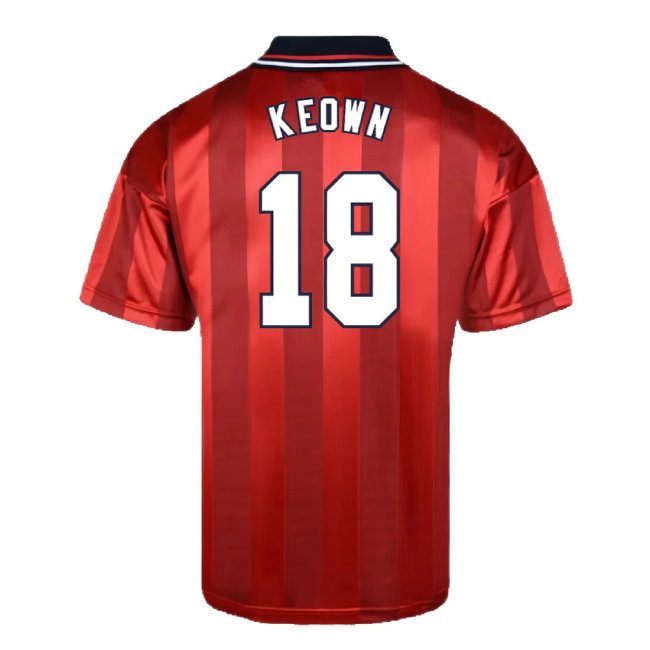 Score Draw England 1998 World Cup Finals Away Retro Football Shirt (KEOWN 18)