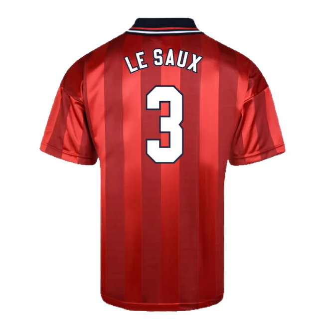 Score Draw England 1998 World Cup Finals Away Retro Football Shirt (LE SAUX 3)
