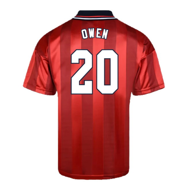 Score Draw England 1998 World Cup Finals Away Retro Football Shirt (OWEN 20)