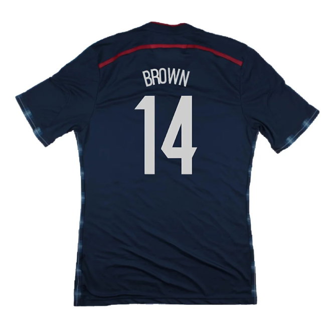 Scotland 2014-15 Player Issue Home Shirt (M) (Excellent) (Brown 14)