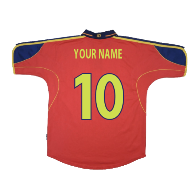 Spain 1999-02 Home Shirt ((Excellent) M) (Your Name)