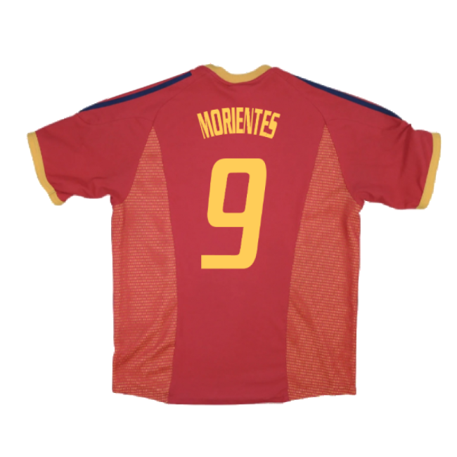 Spain 2002-04 Home Shirt ((Good) XL) (Morientes 9)