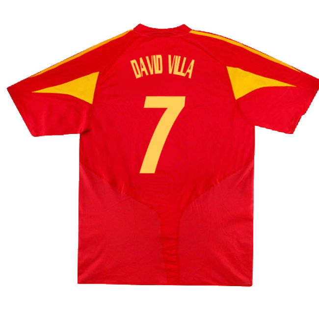 Spain 2004-06 Home Shirt (S) (Excellent) (David Villa 7)