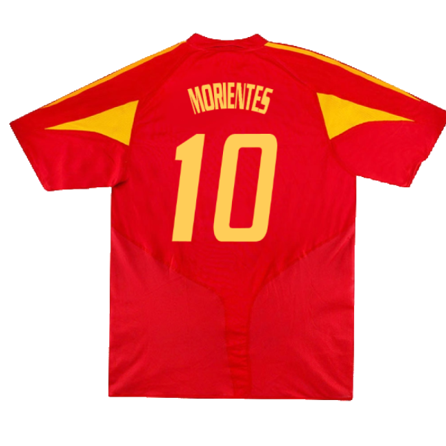 Spain 2004-06 Home Shirt ((Very Good) XL) (Morientes 10)