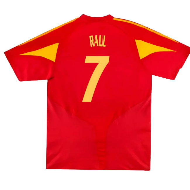 Spain 2004-06 Home Shirt ((Very Good) XL) (Raul 7)