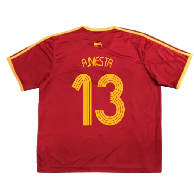 Spain 2006-07 Basic Home Shirt (S) (Excellent) (A.Iniesta 13)
