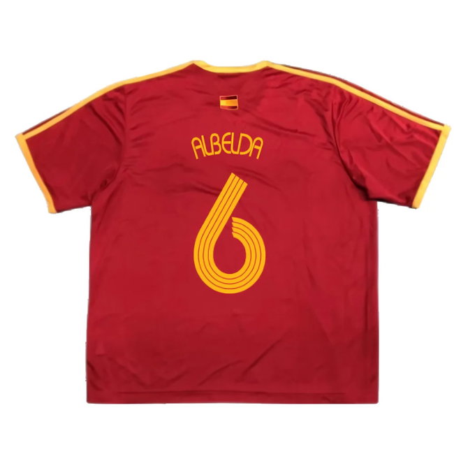 Spain 2006-07 Basic Home Shirt (S) (Excellent) (Albelda 6)