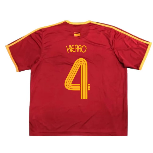 Spain 2006-07 Basic Home Shirt (S) (Excellent) (Hierro 4)