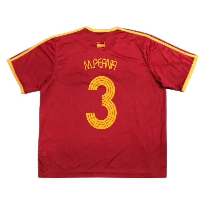 Spain 2006-07 Basic Home Shirt (S) (Excellent) (M.Pernia 3)