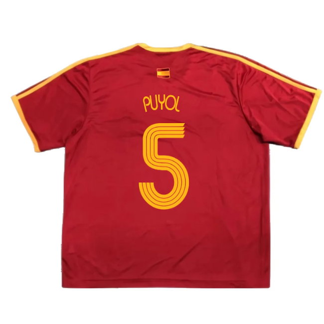 Spain 2006-07 Basic Home Shirt (S) (Excellent) (Puyol 5)