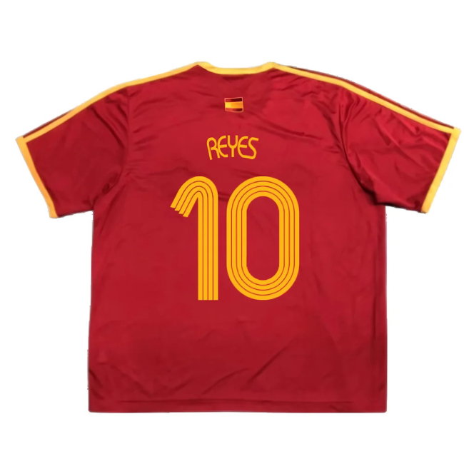 Spain 2006-07 Basic Home Shirt (S) (Excellent) (Reyes 10)